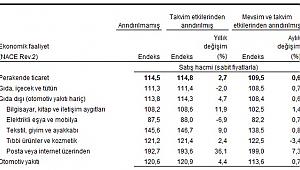Perakende Satış Hacmi Bir Önceki Aya Göre Yüzde 0,6 Arttı