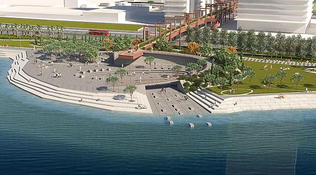 Smyrna Antik Kenti denizle buluşuyor