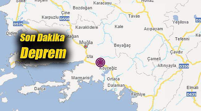 Son dakika deprem haberi: Muğla Köyceğiz'de 3.6 büyüklüğünde deprem