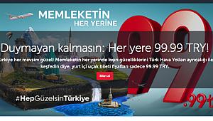 THY, 99 TL'ye ucuz uçak bileti kampanyasını başlattı