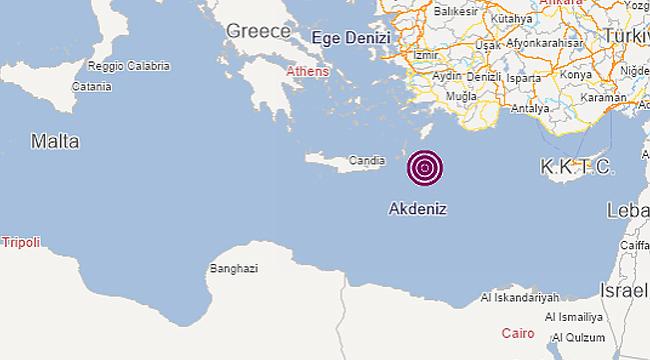 Akdeniz'de korkutan deprem! 5.8 ile sallandı