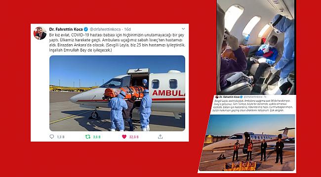 Bakan Koca: Sevgili Leyla, biz 25 bin hastamızı iyileştirdik! İnşallah Emrullah Bey de iyileşecek