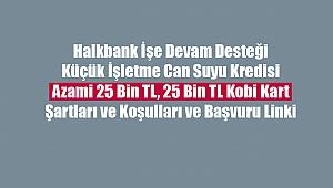 Halkbank İşe Devam Desteği Küçük İşletme Can Suyu Kredisi taleplerini almaya başladı! İşte şartlar ve online başvuru linki......