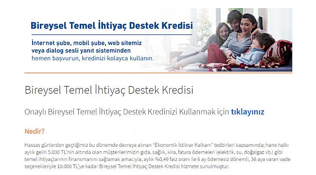 Halkbank temel ihtiyaç destek kredisi başvuru ve kredi sonuç ekranı