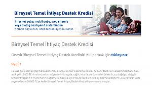 Halkbank temel ihtiyaç destek kredisi başvuru ve kredi sonuç ekranı