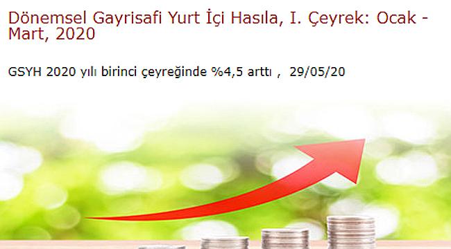 Türkiye ekonomisi 1. çeyrekte yüzde 4.5 büyüdü