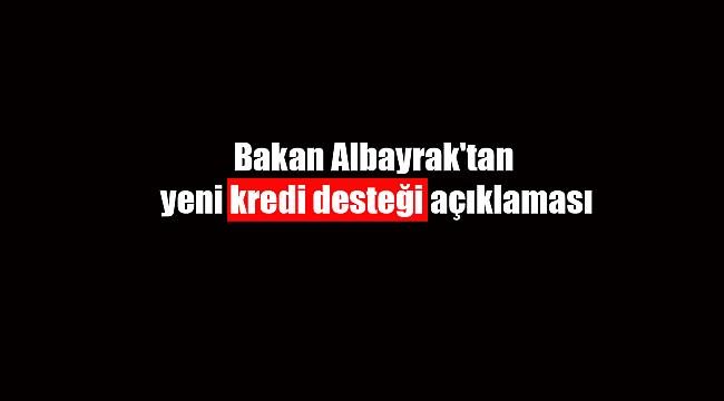 Bakan Albayrak'tan yeni kredi desteği açıklaması