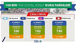 TOKİ Eskişehir, Karaman ve Sivas hak sahipleri belirlendi