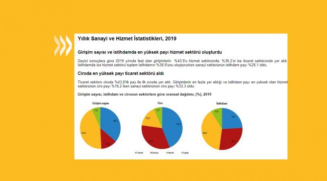 2019 yılı Sanayi ve Hizmet İstatistikleri açıklandı