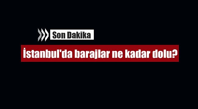 İstanbul'da barajlar ne kadar dolu? İstanbul'un kalan su miktarı belli oldu...