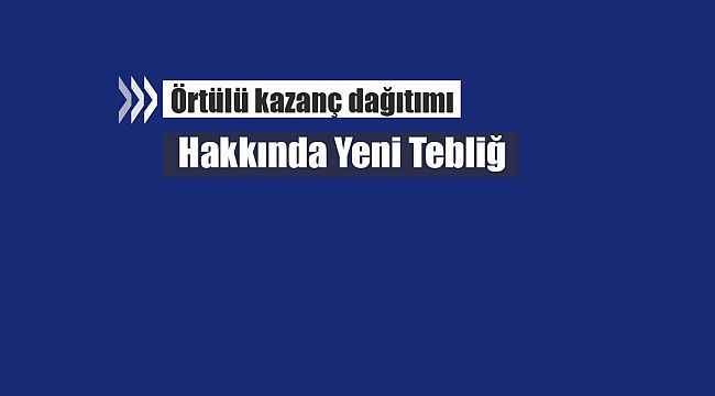 Örtülü kazanç dağıtımı hakkında yeni tebliğ