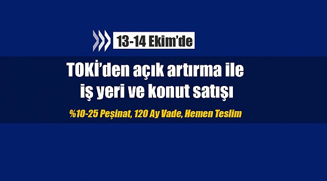 TOKİ 23 ilde konut, 23 ilde düşük peşinat, 120 ay vadeyle hemen teslim dükkan satacak!