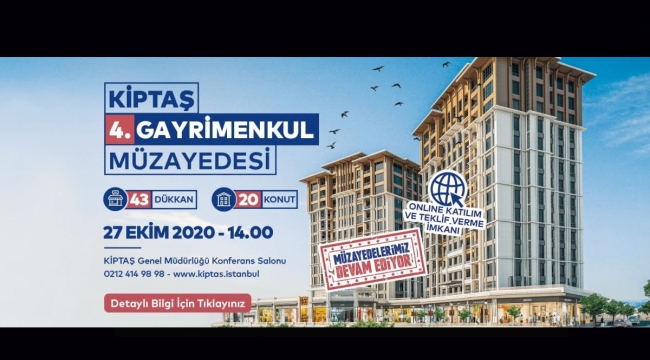 İstanbul'da muhtelif yerlerde KİPTAŞ dükkan ve konut satışı