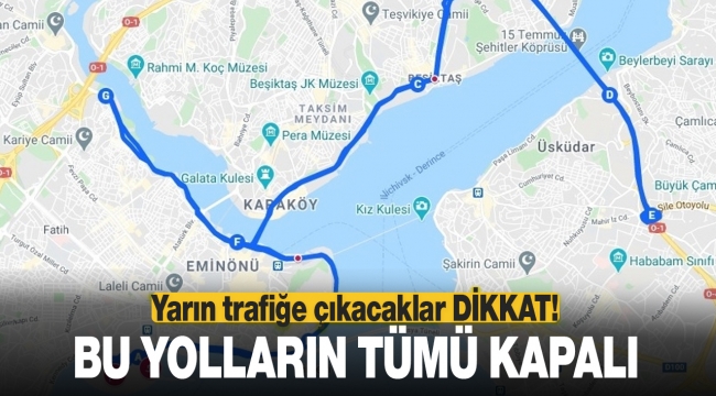 İstanbul'da yarına dikkat! 42. İstanbul maratonu var, o yollar kapatılacak...