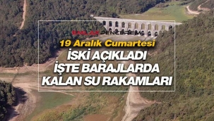 İstanbul'da baraj dolulukları 19 Aralık ölçümleri son durum