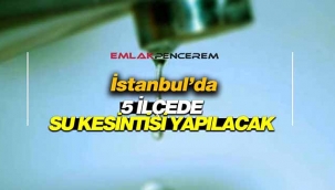 İstanbul'un bu 5 ilçesinde su kesintisi yapılacak