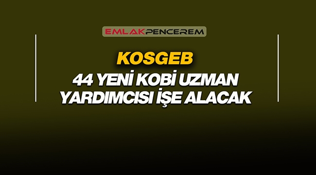 KOSGEB, 44 KOBİ Uzman Yardımcısını işe alacak