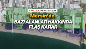 Mersin'de Akdeniz ilçesinde bazı alanlar için flaş karar