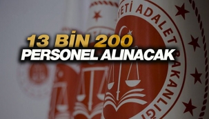 Adalet Bakanlığı ülke genelinde 13 Bin 200 personel alımı için ilan yayımladı!