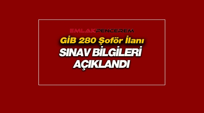 GİB 280 sözleşmeli personel alımı sınav ilanı