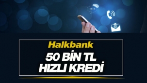 Halkbank internet üzerinden 50 Bin TL 36 ay vadeli 1.60 faiz oranı ile hızlı kredi imkanı sunuyor