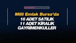 Milli Emlak Bursa'da satılık ve kiralık gayrimenkuller