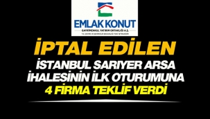 İptal edilen Emlak Konut GYO Sarıyer Ayazağa ihalesi ilk oturumuna 4 firma teklif verdi