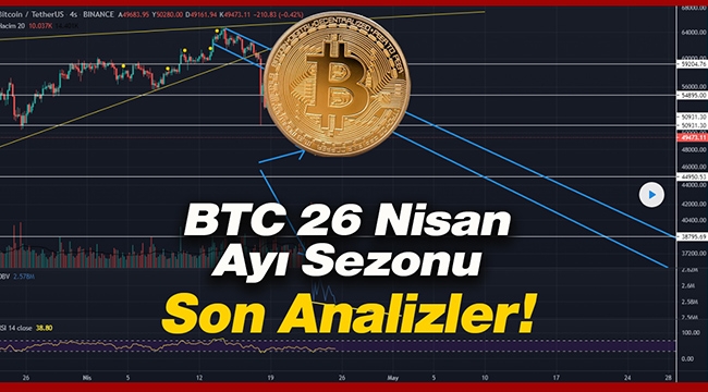 Bitcoin (BTC) 47 Bin USDT seviyelerine kadar geri çekildi! BTC analiz 26 Nisan ayı sezonu mu?