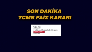 Merkez Bankası Nisan ayı faiz kararı açıklandı! Faizlere dokunulmadı...