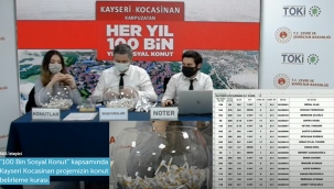 TOKİ Kayseri Kocasinan 100 Bin konut kura çekilişi hak sahipliği kura sonuçları