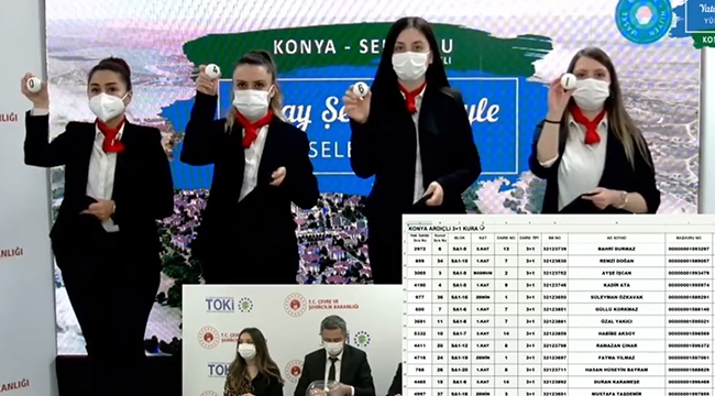 TOKİ Konya Selçuklu konut projesinde hak sahipleri belirlendi