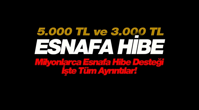 5.000 TL esnaf hibe ödemesi kimlere yapılacak,  hibe ödemesi ne zaman yapılacak?