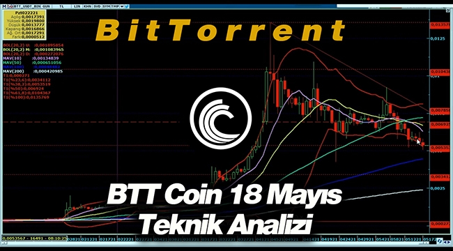 BitTorrent (BTT) daha fazla düşer mi? BTT coin 18 Mayıs grafik analiz videosu