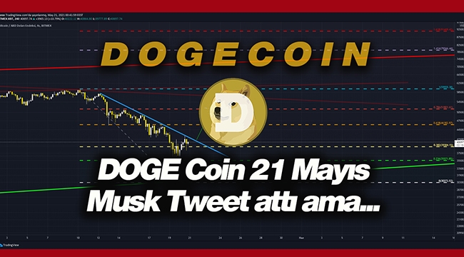 Elon Musk satmam dedi! Dogecoin, Musk'la bile yükselemedi! DGEUSDT teknik grafik fiyat analiz