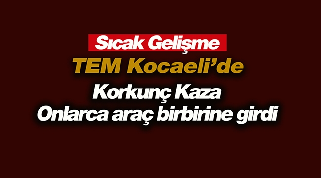 Kocaeli TEM'de korkunç trafik kazası! Onlarca araç birbirine girdi, çok sayıda yaralı var...