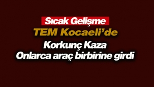 Kocaeli TEM'de korkunç trafik kazası! Onlarca araç birbirine girdi, çok sayıda yaralı var...