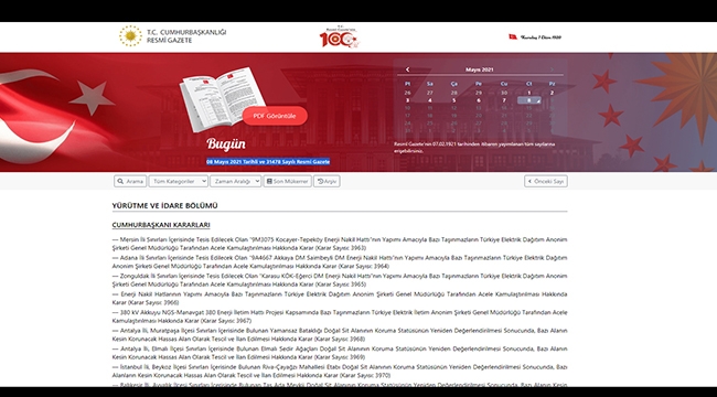 Resmi Gazete 8 Mayıs tarihli kritik yönetmelik, atama ve kamulaştırma kararları neler?