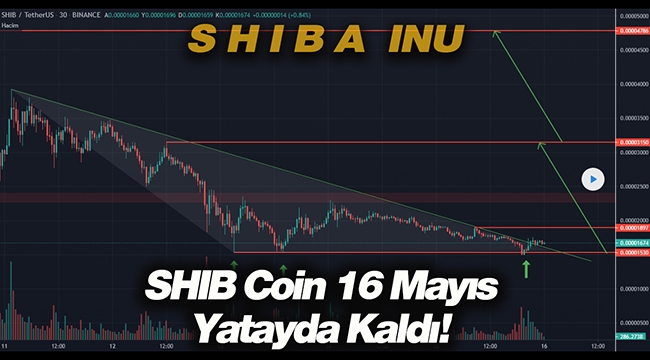 Shiba INU (SHIB) yataydan kurtulamadı! SHIB coin 16 Mayıs grafik teknik analizi ve videolu analizi