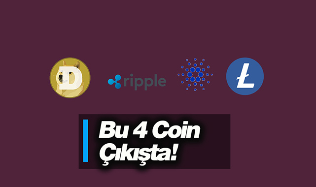 ADA, LTC, DOGE ve XRP fiyatı yükselişte!