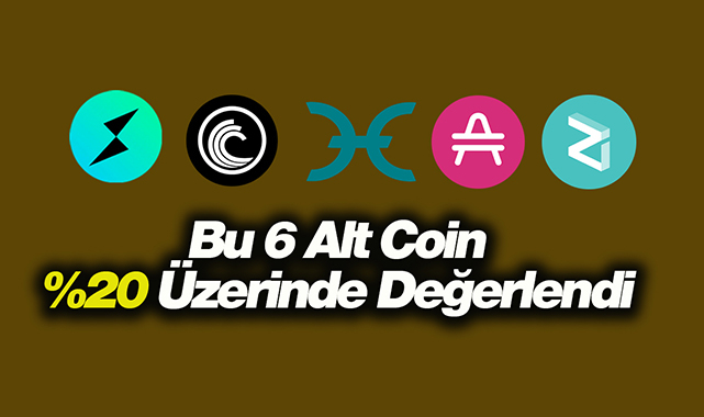Bu 6 alt coin yüzde 20 üzerinde sert yükseldi! AMP, RUNE, BTT, VET, ZIL ve HOT coin coştu...