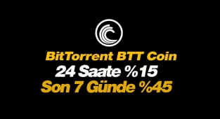 BitTorrent (BTT) coin sert yükselişi sürdürüyor! BTT USDT fiyatı son 7 günde yüzde 45 arttı...