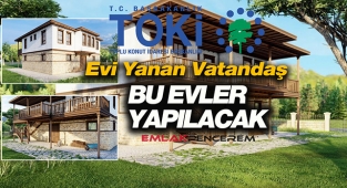 Evi yanan vatandaşlara TOKİ, 2 katlı, ahırı olan yeni evler inşa edecek