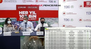 TOKİ Çorum Celilkırı 258 konut kura çekilişi sonuçları isim listeleri belirlendi