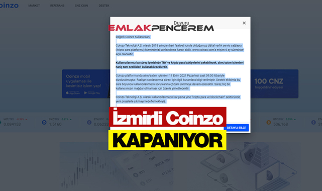 2018'den bu yana faaliyet gösteren Coinzo kripto para borsası kapandı!