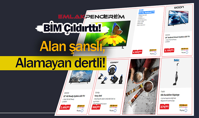 BİM çıldırttı! 18 Mart aktüel ürünlerine erişebilene aşk oldun... 50 Inc Tv, 39 Inc Tv ve 32 Inc Tv BİM'den çılgın indirim! Ama taze bitti...
