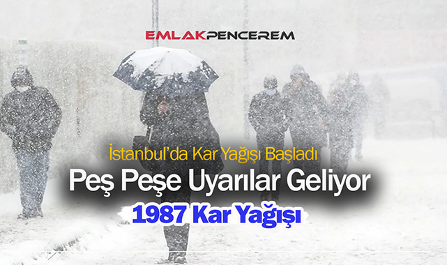 İstanbul'da 1987 kar alarmı! Sibirya kökenli Aybar kar fırtınası İstanbul'a giriş yaptı... Hayatı felç edecek kar yağışı başladı...
