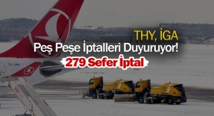 THY uçak seferleri: 279 uçuş iptal! Türk Hava Yolları 13 Mart seferlerine kar engeli...
