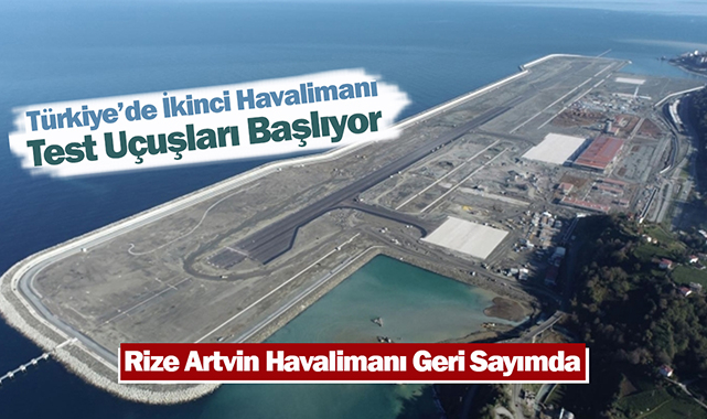 Türkiye'de ikinci! Uçaklar deniz üzerine yapılan Rize Artvin Havalimanını test edecek...