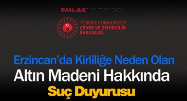 Şehircilik Bakanlığı Erzincan'da çevre kirliliğine neden olan altın madeni hakkında suç duyurusunda bulundu
