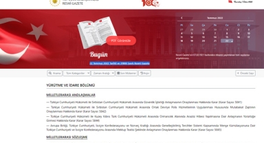 Resmi Gazete (22 Temmuz 2022) bugün hangi kararlar yürürlüğe girdi?